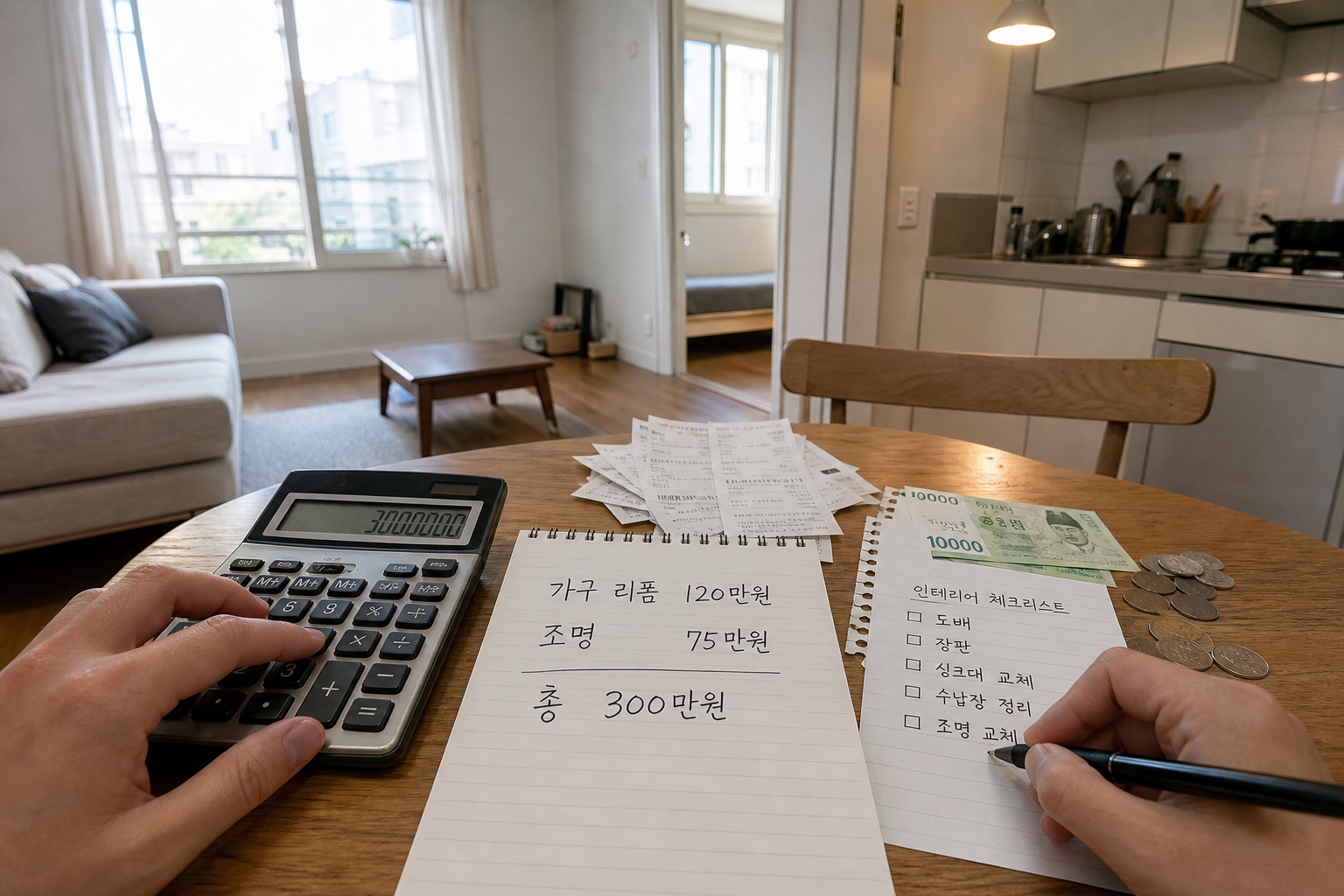 소형아파트 인테리어 예산 300만원 체크리스트